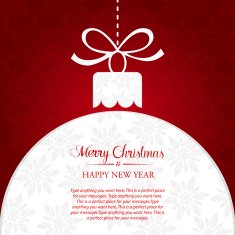 Christmas ball greeting banner