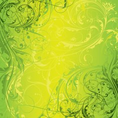 Background green floral design