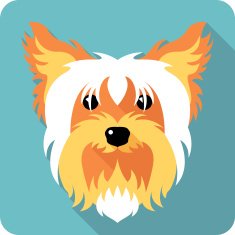 dog icon flat design N8