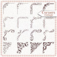 Vintage Design Elements Corners And Borders