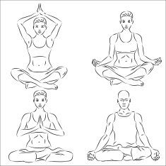 Yoga sketch set