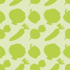Seamless pattern with silhouettes vegetables N28