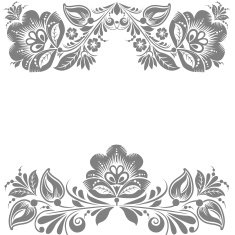 Floral ornament Design element isolated on White background illustration