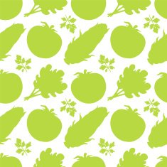 Seamless pattern with silhouettes vegetables N29