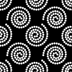 Geometric abstract monochrome seamless pattern with circles N15