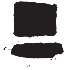 Splash blot banner set in black on white abstract watercolor N32