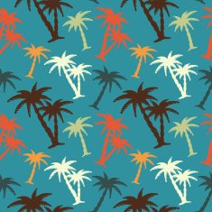 Seamless pattern with coconut palm trees N29