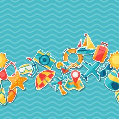 Travel and tourism seamless pattern N8