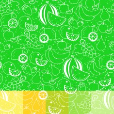 fruit white silhouette seamless pattern N2
