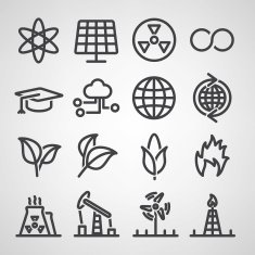 Energy and resource icon set N7