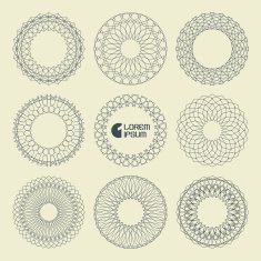 Guilloche vector elements N10
