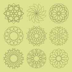 Guilloche vector elements N11