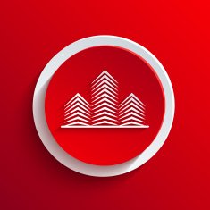 Vector red circle icon Eps10 N29