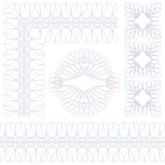 Collection guilloche elements