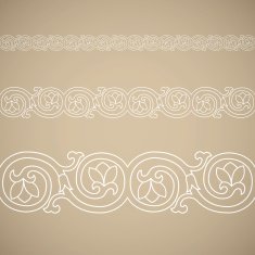 Seamless floral tiling border N9