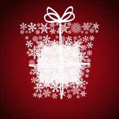 Christmas box snowflake design background N2