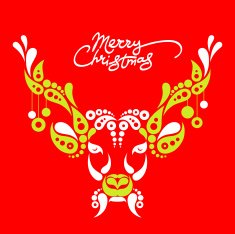 Background with Christmas deer N2