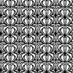 Vintage geometric seamless pattern in black and white N2