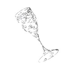Stylized Wineglass For Fault N45