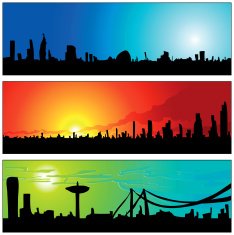 Cartoon Skyline Panel 01