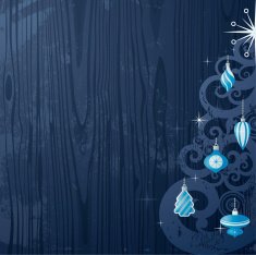 Christmas tree on the old wood background