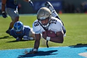american football player on a field