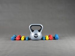 variety of dumbbells for sports