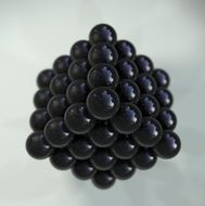 cube of black balls