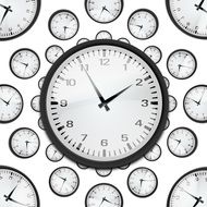 lot of clock faces, time, concept
