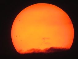 great sun at sunset