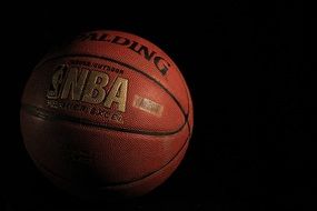 basketball ball in the dark