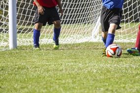 Soccer game near the gates