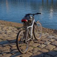 bike by the river