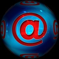 ball with emblem e mail