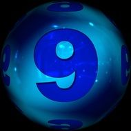 ball with number nine