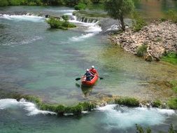 Canadians Canoeing on the River