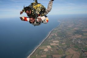 skydiving sport free fall tandem