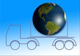 drawing a globe on a vehicle