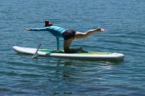 fitness on a surfboard