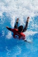 Falling into a water