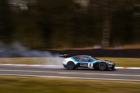 British racing car on the track