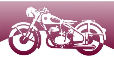 pink motorbike drawing