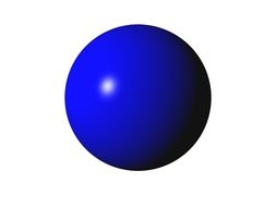 blue ball on white background