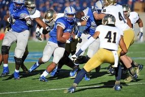 american football game on the stadium