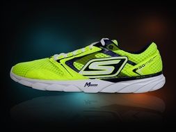 neon yellow running shoes