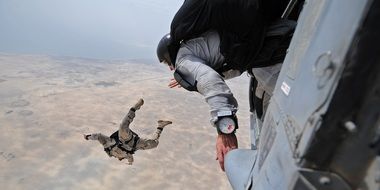 parachute jumping