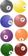 color billiards balls drawing