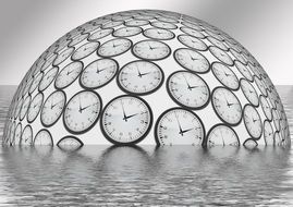 clock ball in the water