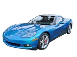 chevrolet corvette, blue car, isolated