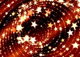 spiral with stars